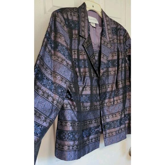 David's Bridal Mother of Bride Purple 2 Piece Suit Jacket and Top New Sz 18/20 - Picture 2 of 11